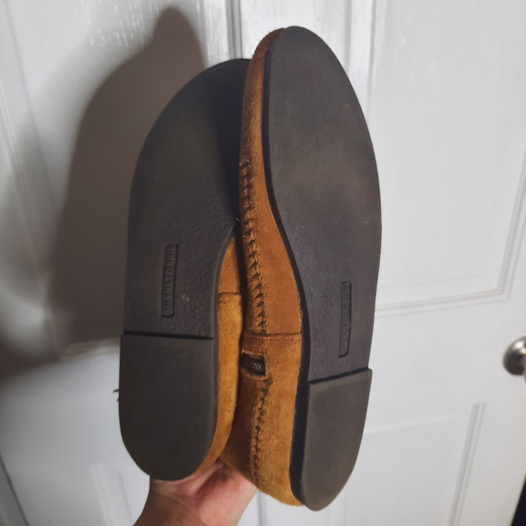 Minnetonka Fringe Moccasin Boots - Brown - Picture 3 of 4